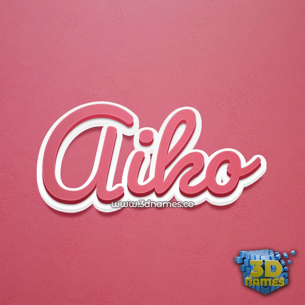 aiko in Red Scribble style - 3D name wallpaper aiko in Red Scribble style - 3D name wallpaper