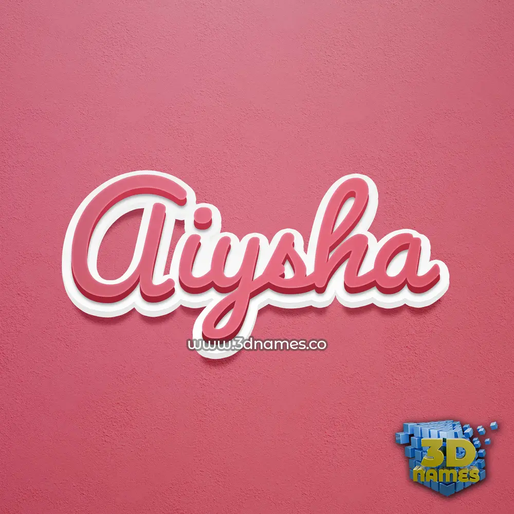 aiysha in Red Scribble style - 3D name wallpaper