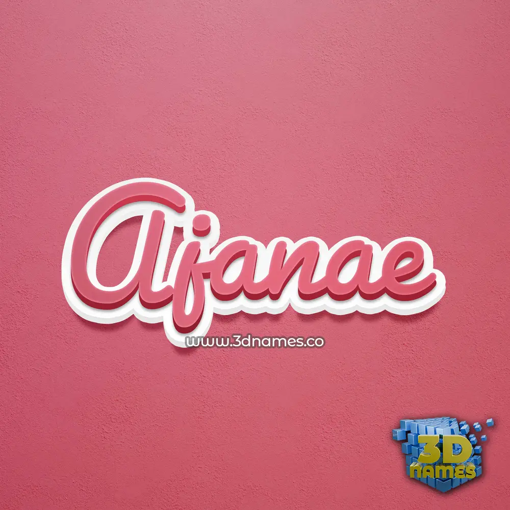 ajanae in Red Scribble style - 3D name wallpaper