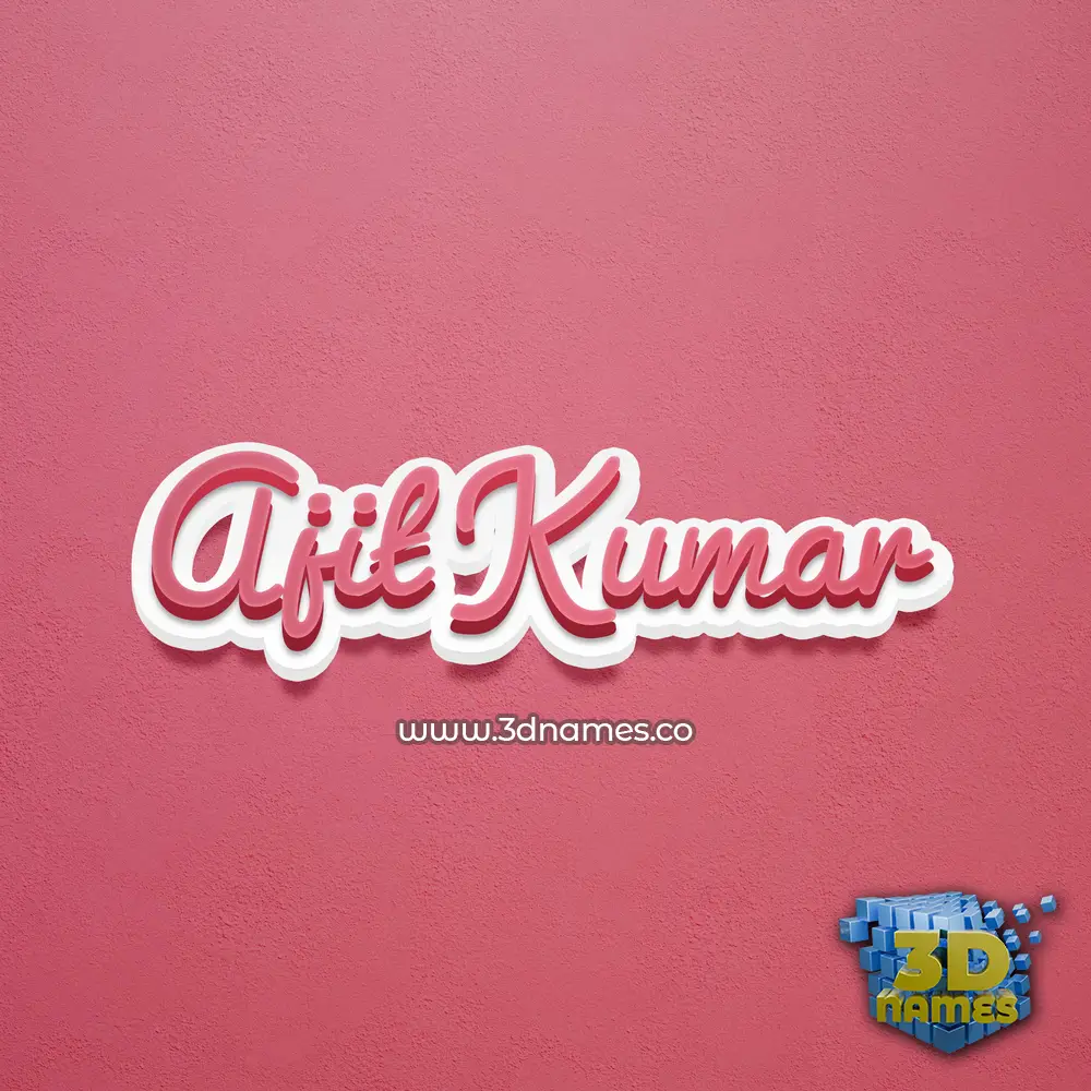 ajit kumar in Red Scribble style - 3D name wallpaper ajit kumar in Red Scribble style - 3D name wallpaper