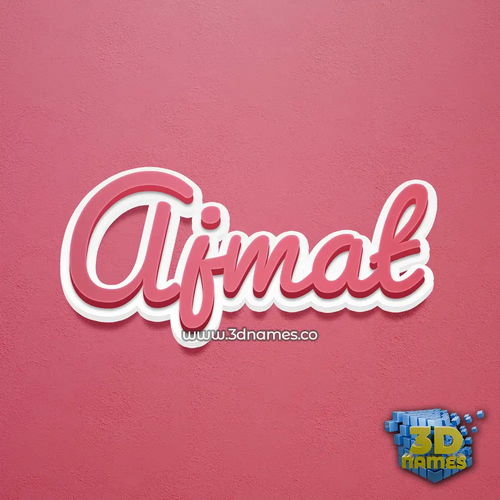 ajmat in Red Scribble style - 3D name wallpaper