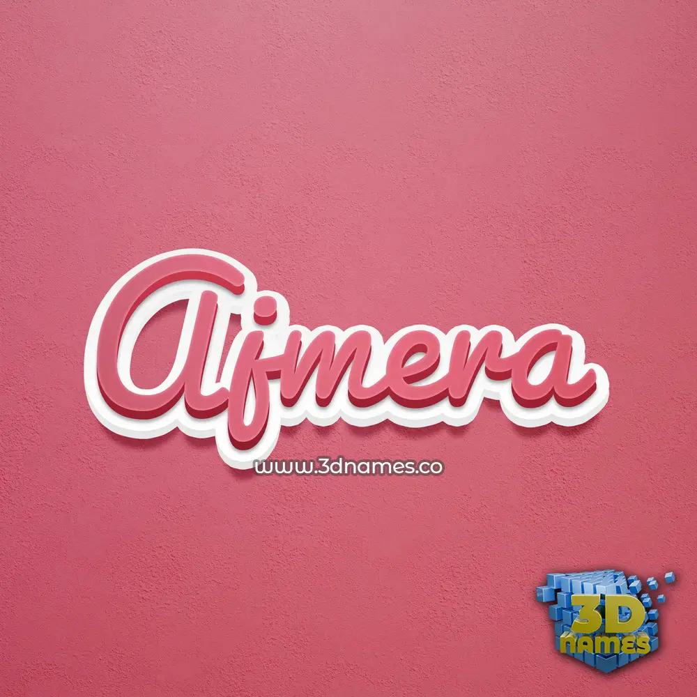 ajmera in Red Scribble style - 3D name wallpaper