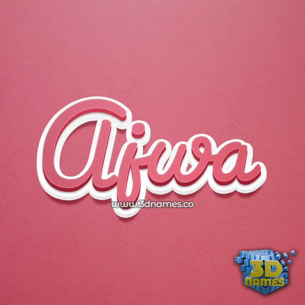 ajwa in Red Scribble style - 3D name wallpaper