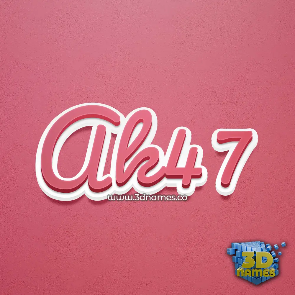 ak47 in Red Scribble style - 3D name wallpaper ak47 in Red Scribble style - 3D name wallpaper