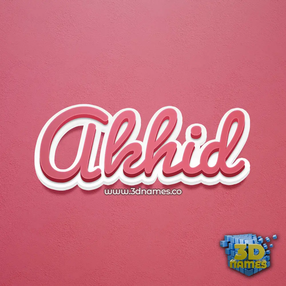 akhid in Red Scribble style - 3D name wallpaper akhid in Red Scribble style - 3D name wallpaper