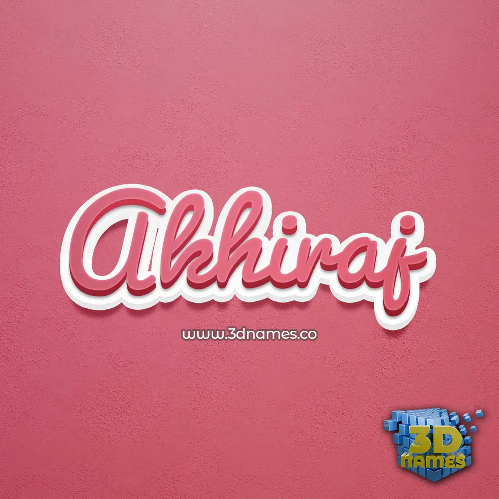 akhiraj in Red Scribble style - 3D name wallpaper