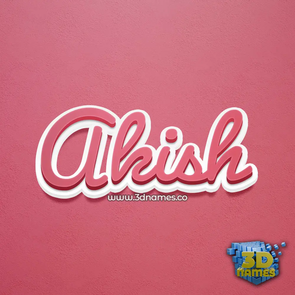 akish in Red Scribble style - 3D name wallpaper akish in Red Scribble style - 3D name wallpaper