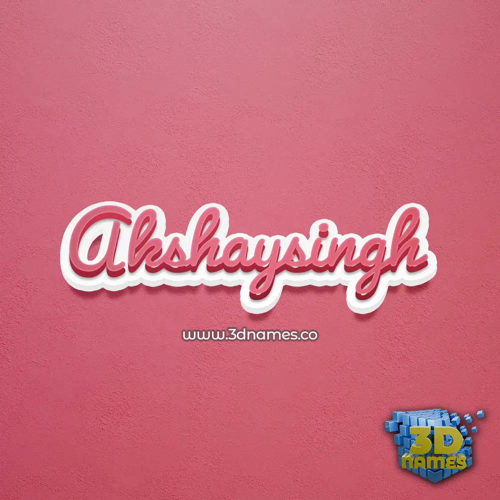 akshaysingh in Red Scribble style - 3D name wallpaper