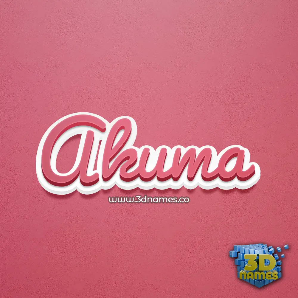 akuma in Red Scribble style - 3D name wallpaper akuma in Red Scribble style - 3D name wallpaper