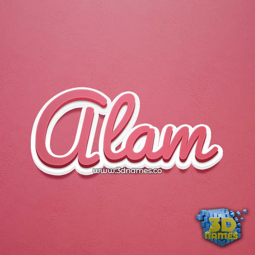 alam in Red Scribble style - 3D name wallpaper alam in Red Scribble style - 3D name wallpaper
