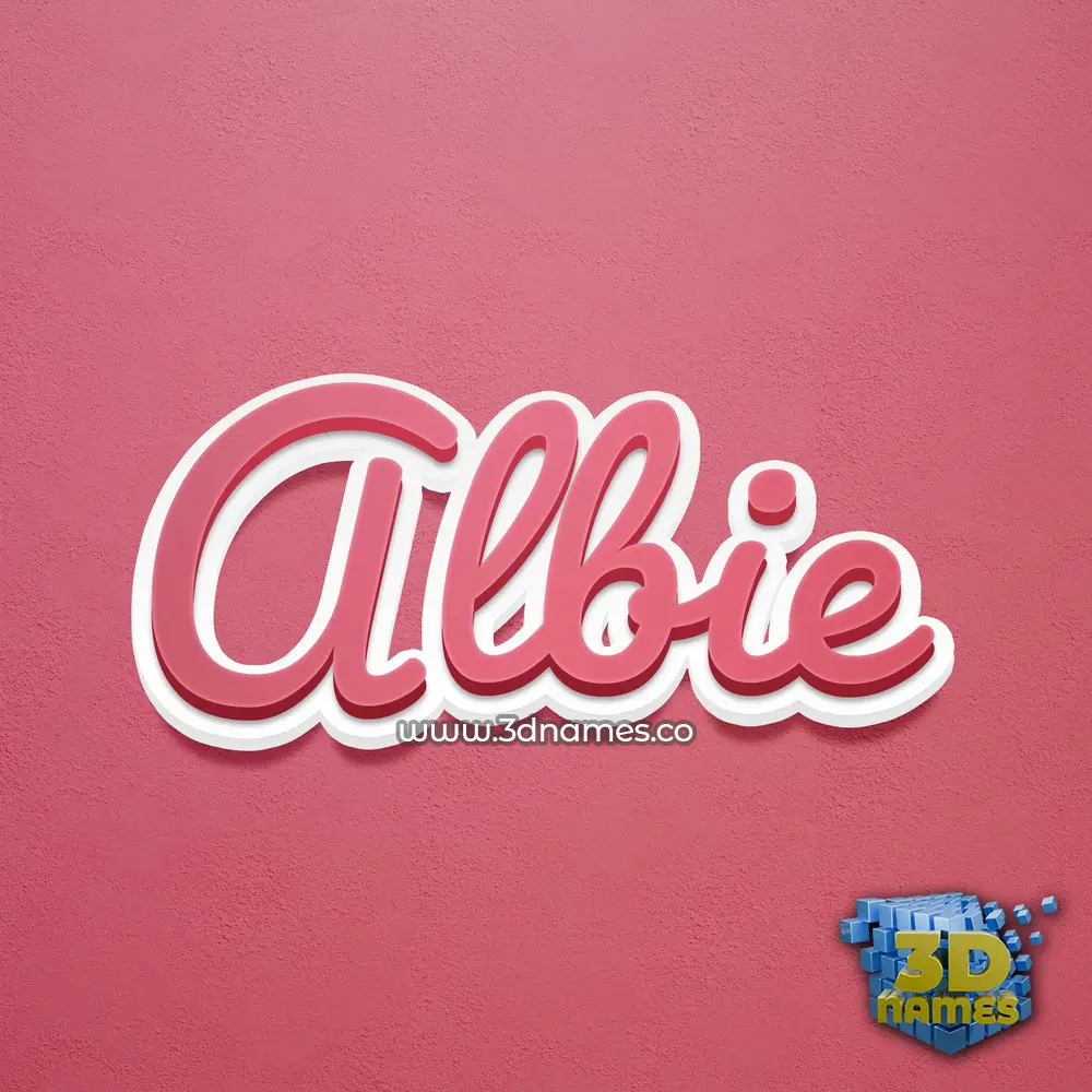 albie in Red Scribble style - 3D name wallpaper