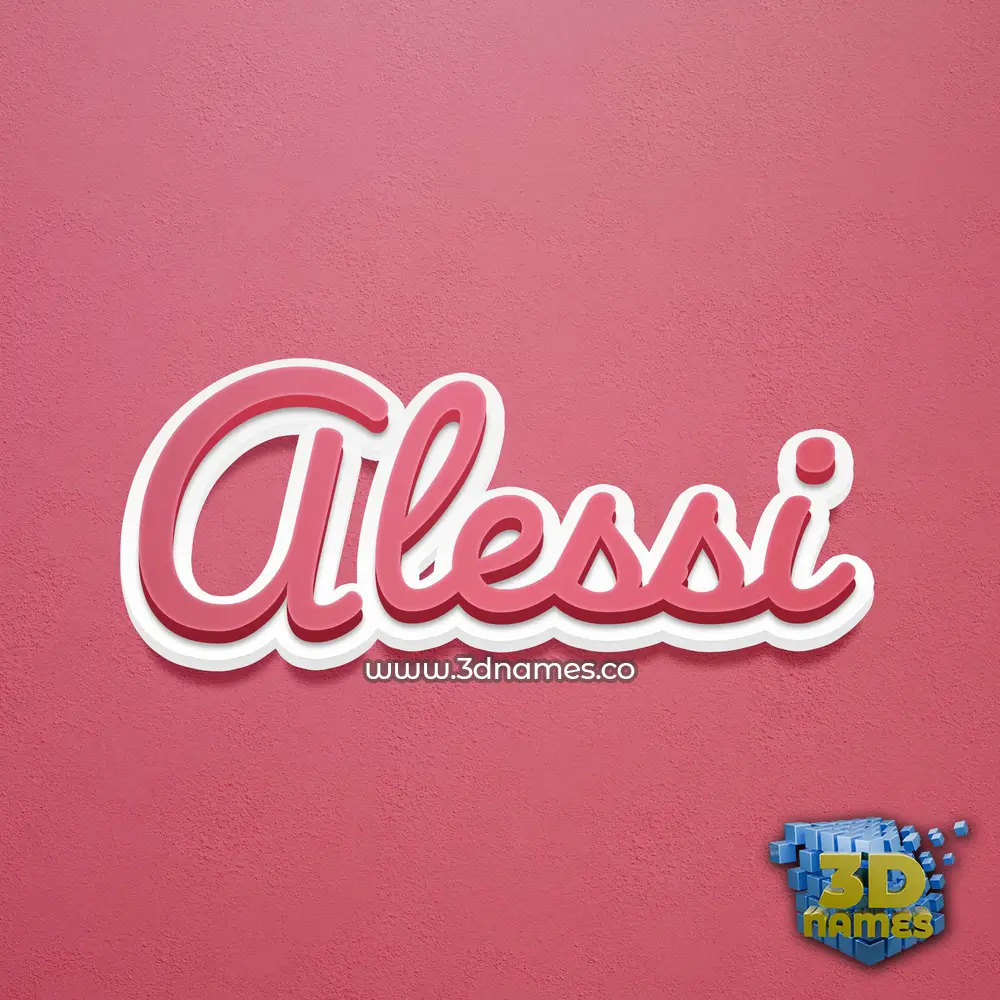 alessi in Red Scribble style - 3D name wallpaper alessi in Red Scribble style - 3D name wallpaper