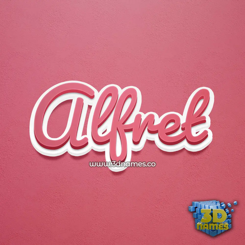 alfret in Red Scribble style - 3D name wallpaper alfret in Red Scribble style - 3D name wallpaper