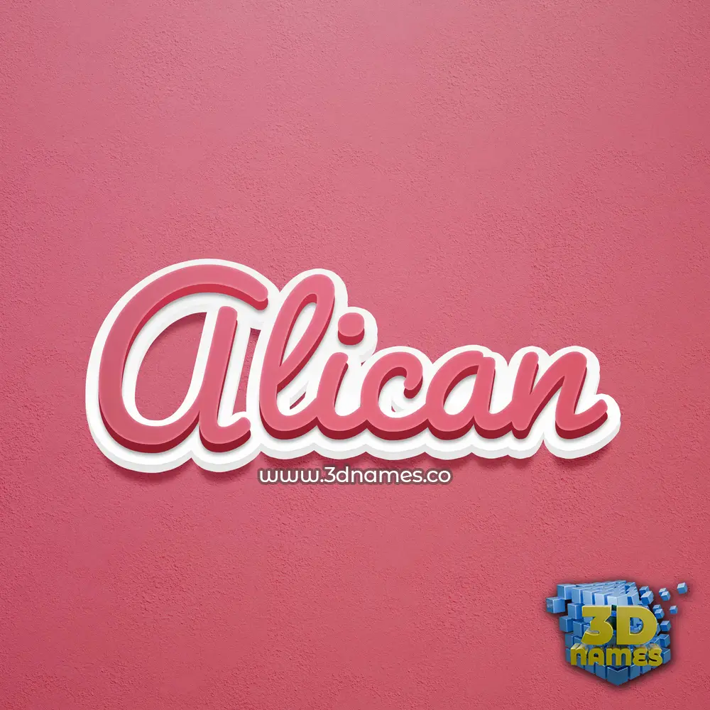 alican in Red Scribble style - 3D name wallpaper alican in Red Scribble style - 3D name wallpaper