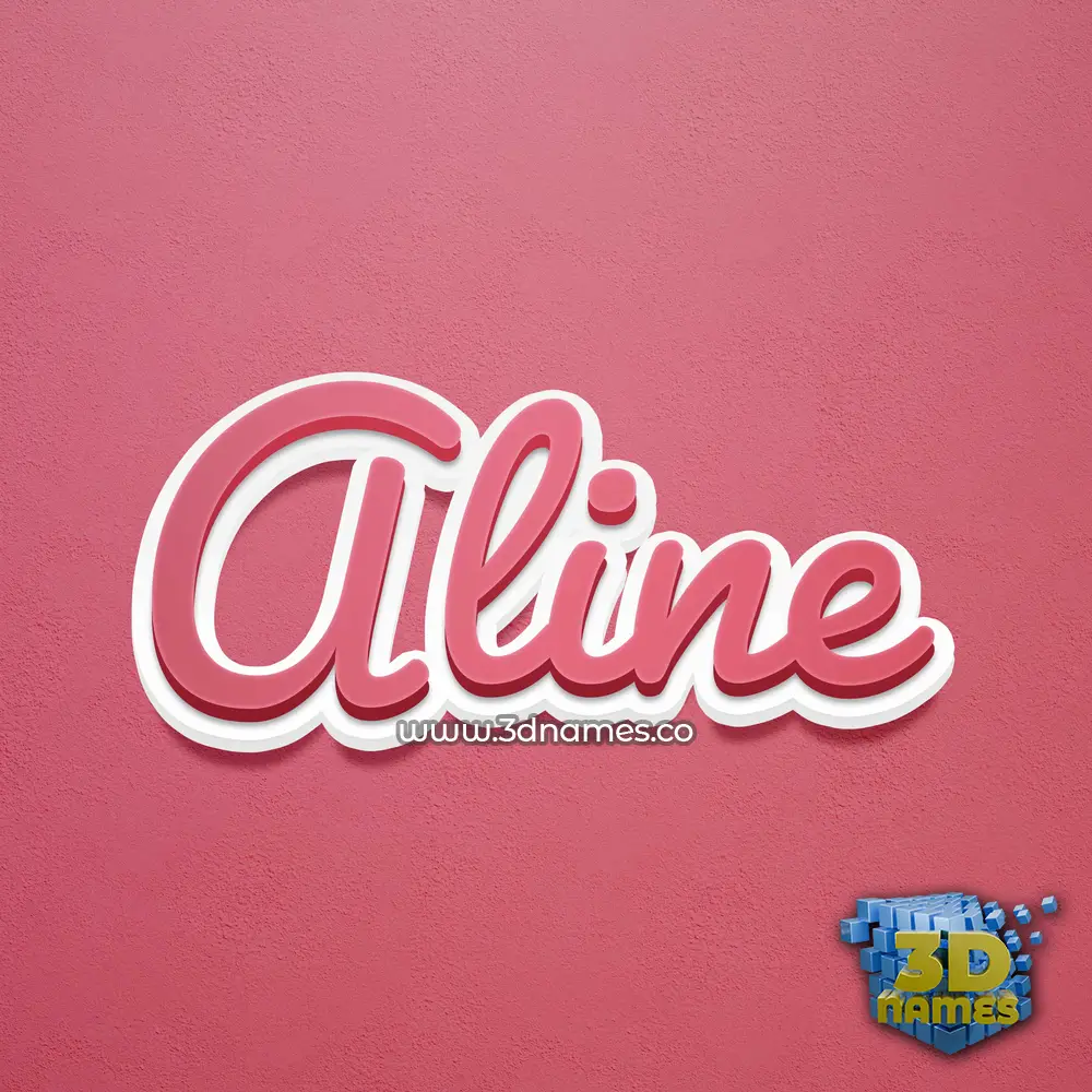 aline in Red Scribble style - 3D name wallpaper aline in Red Scribble style - 3D name wallpaper