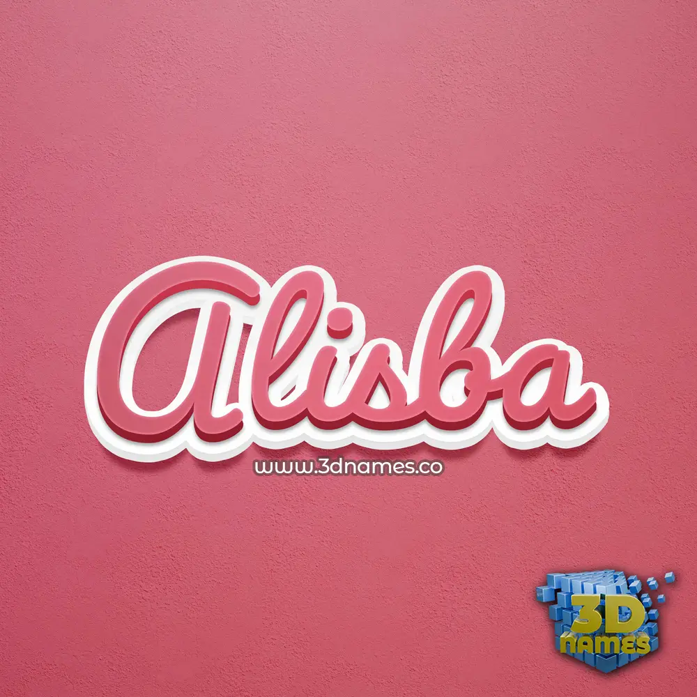alisba in Red Scribble style - 3D name wallpaper
