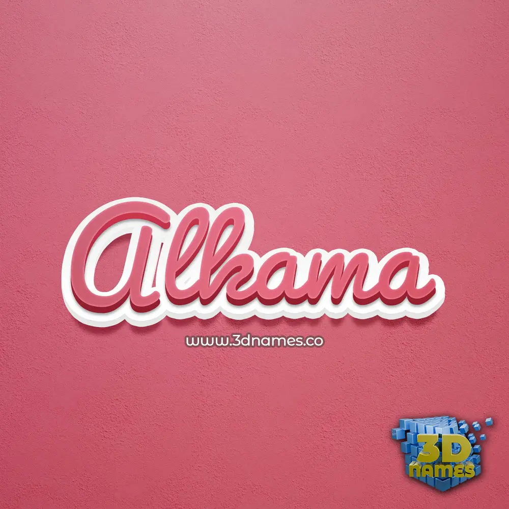 alkama in Red Scribble style - 3D name wallpaper alkama in Red Scribble style - 3D name wallpaper