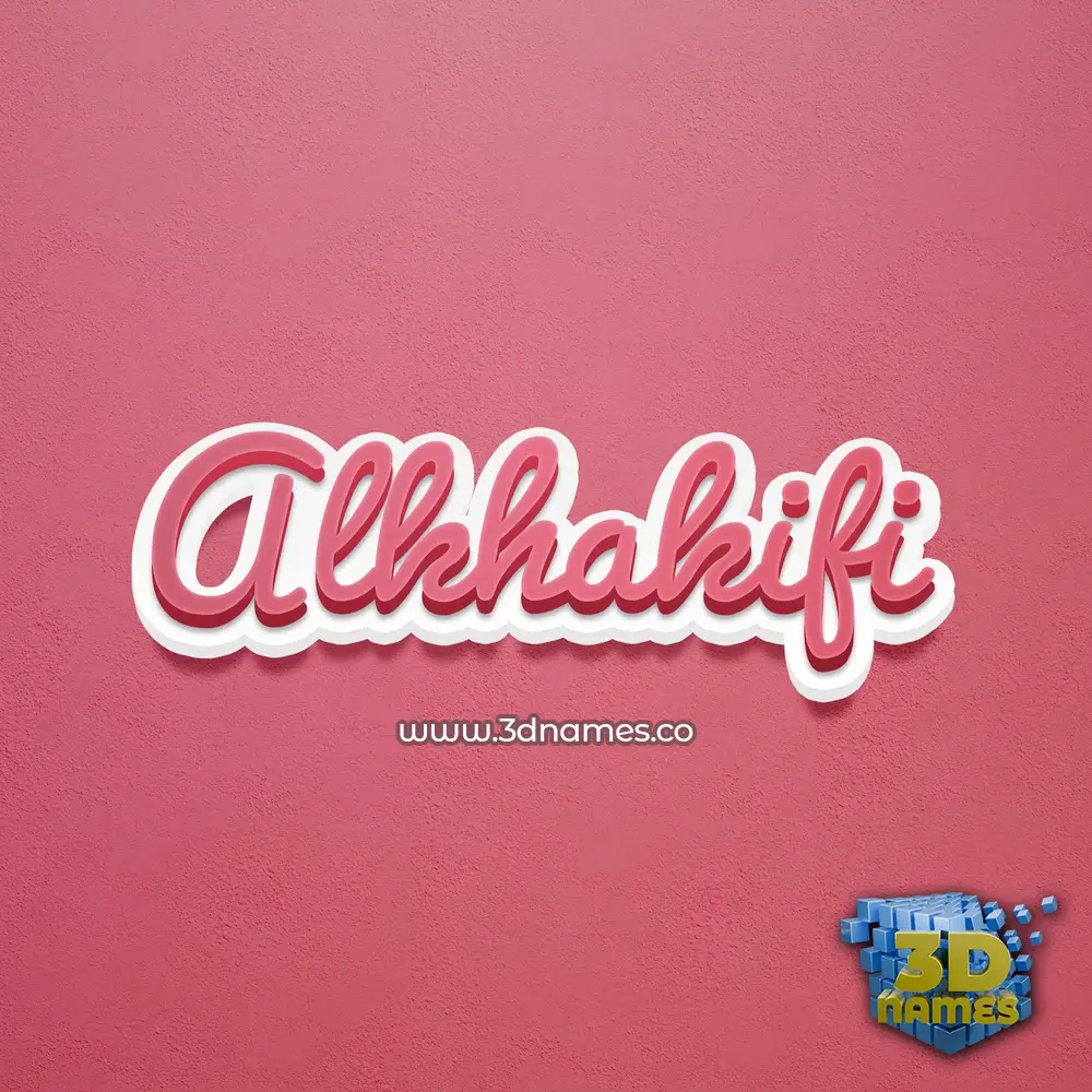 alkhakifi in Red Scribble style - 3D name wallpaper alkhakifi in Red Scribble style - 3D name wallpaper