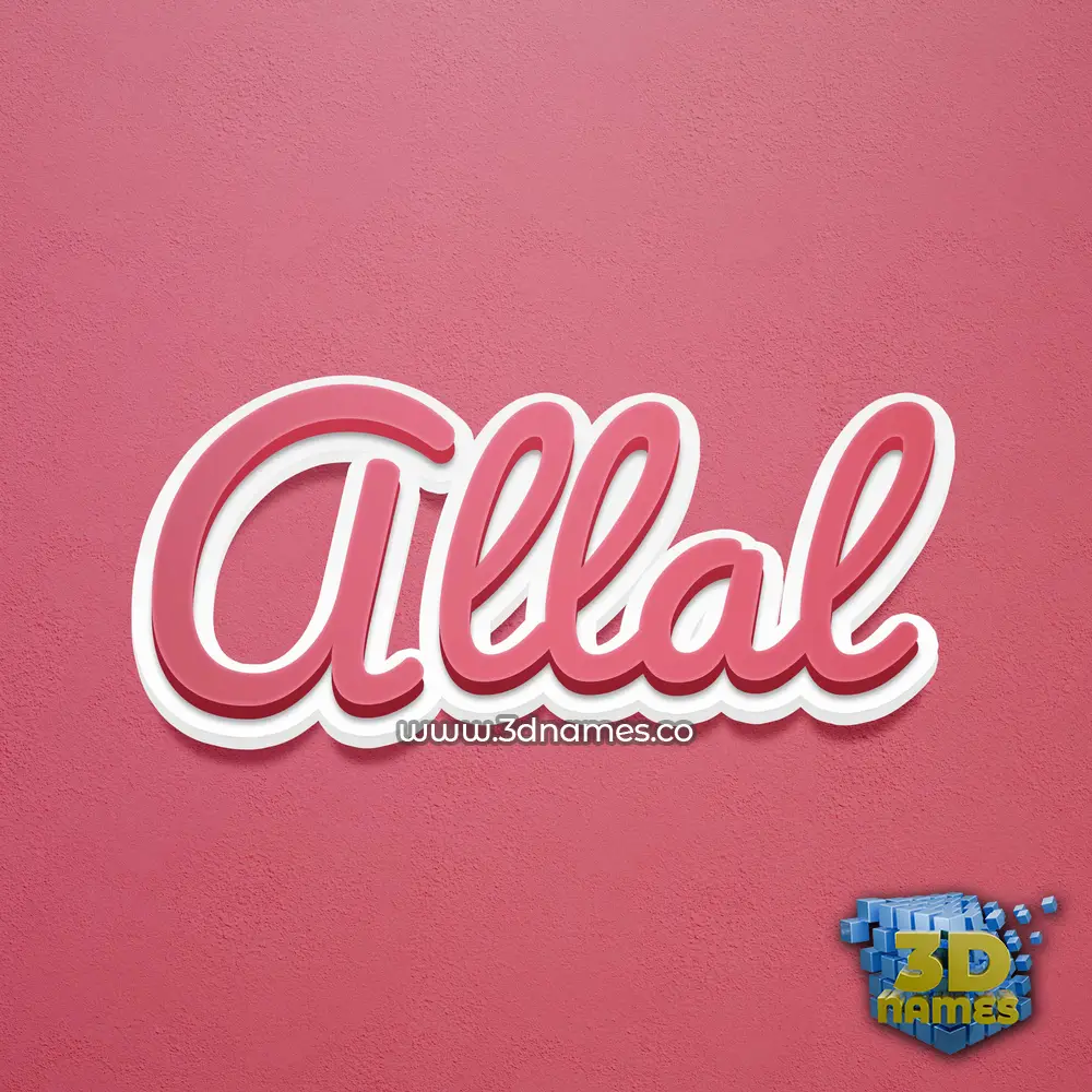 allal in Red Scribble style - 3D name wallpaper allal in Red Scribble style - 3D name wallpaper