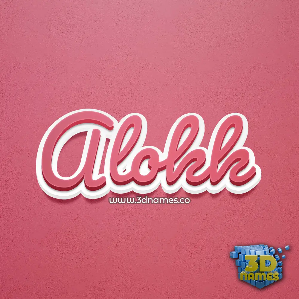 alokk in Red Scribble style - 3D name wallpaper alokk in Red Scribble style - 3D name wallpaper