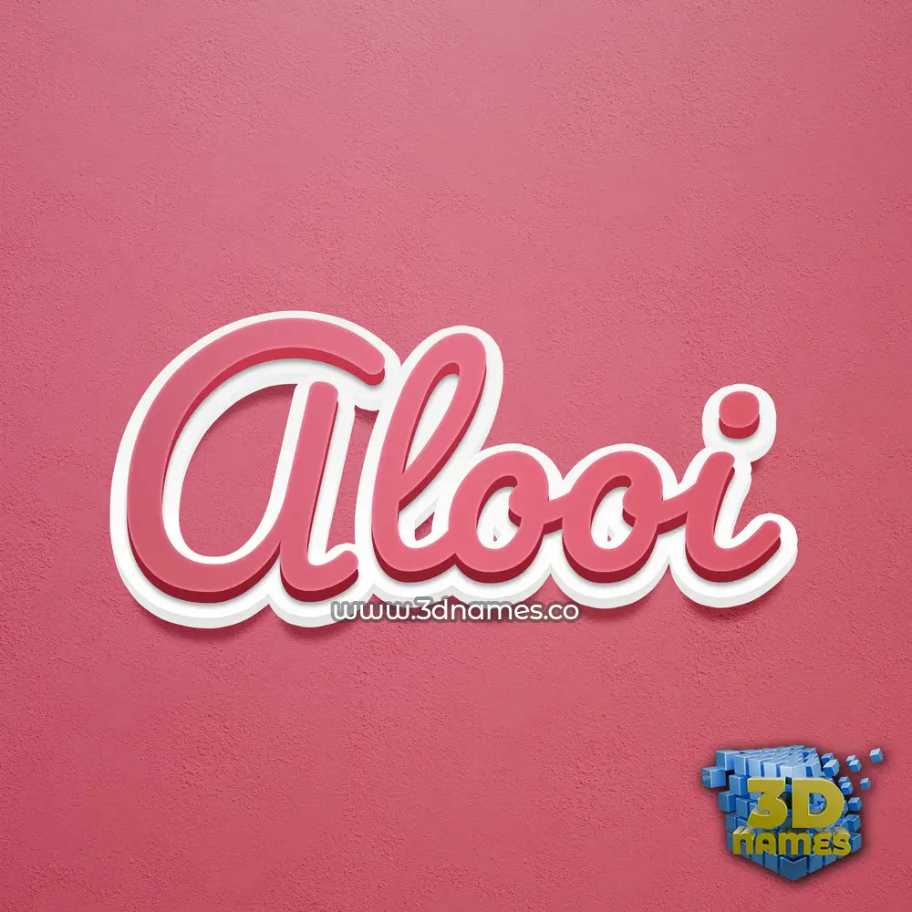 alooi in Red Scribble style - 3D name wallpaper alooi in Red Scribble style - 3D name wallpaper