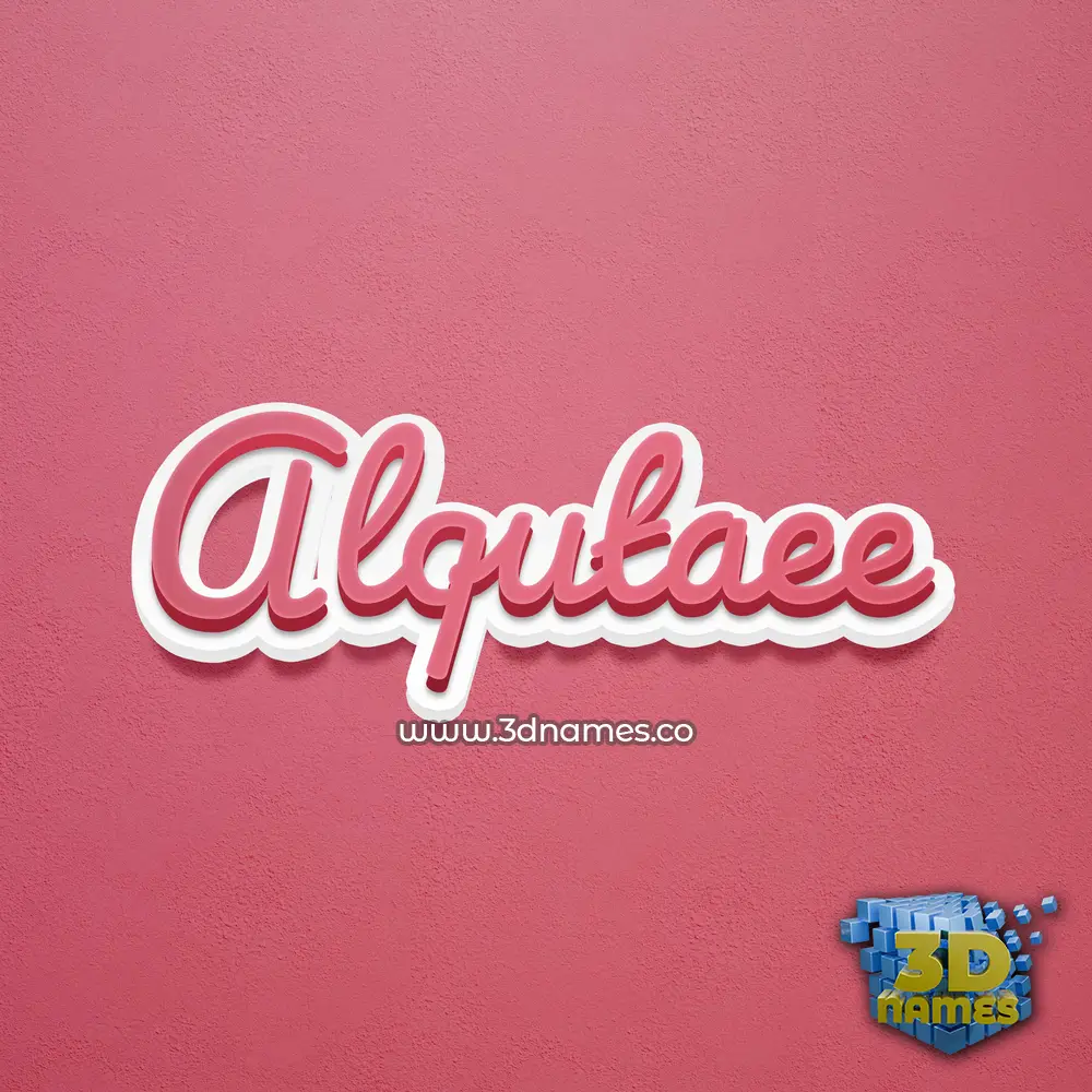 alqutaee in Red Scribble style - 3D name wallpaper alqutaee in Red Scribble style - 3D name wallpaper