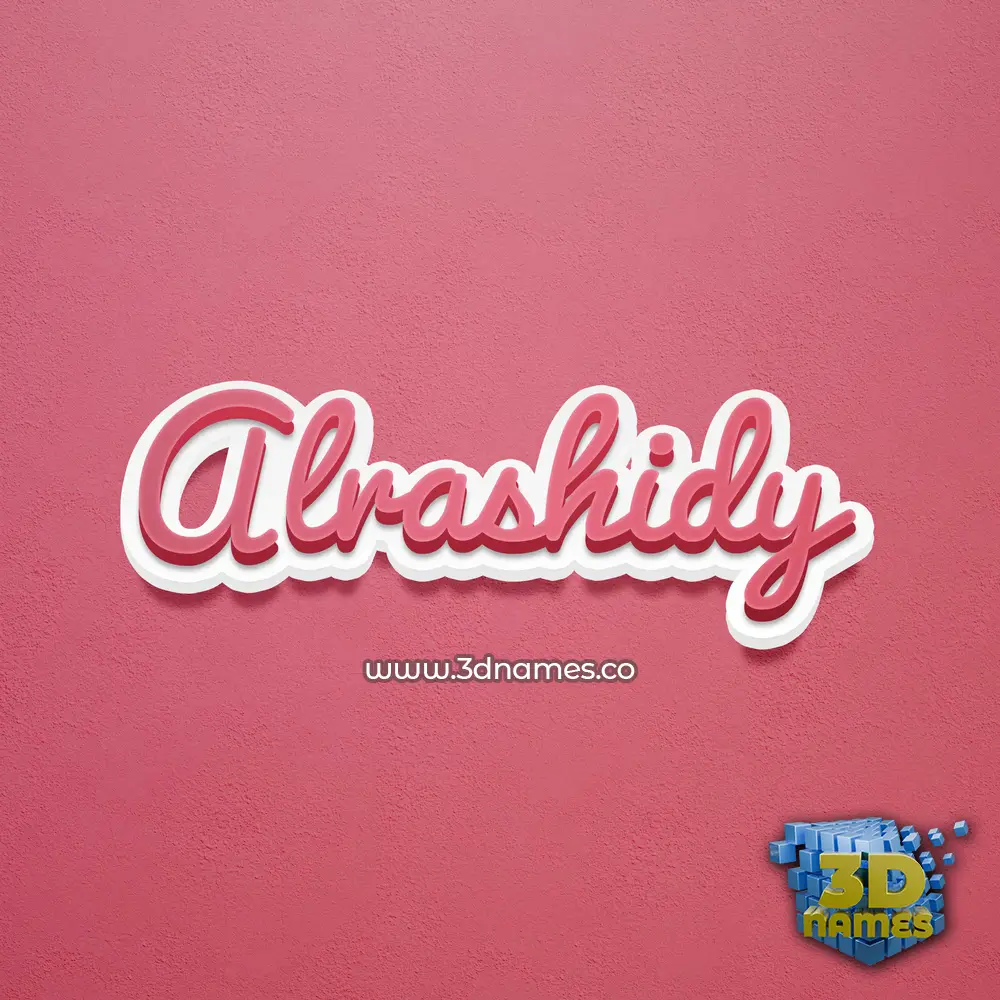 alrashidy in Red Scribble style - 3D name wallpaper alrashidy in Red Scribble style - 3D name wallpaper