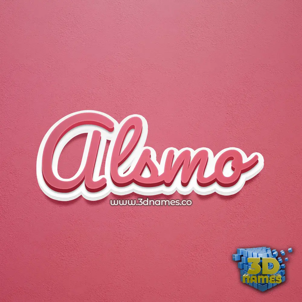 alsmo in Red Scribble style - 3D name wallpaper alsmo in Red Scribble style - 3D name wallpaper