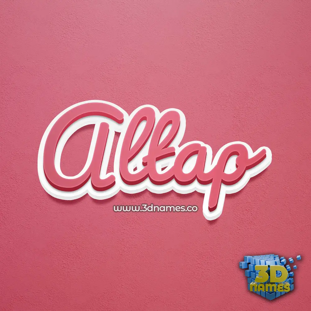 altap in Red Scribble style - 3D name wallpaper