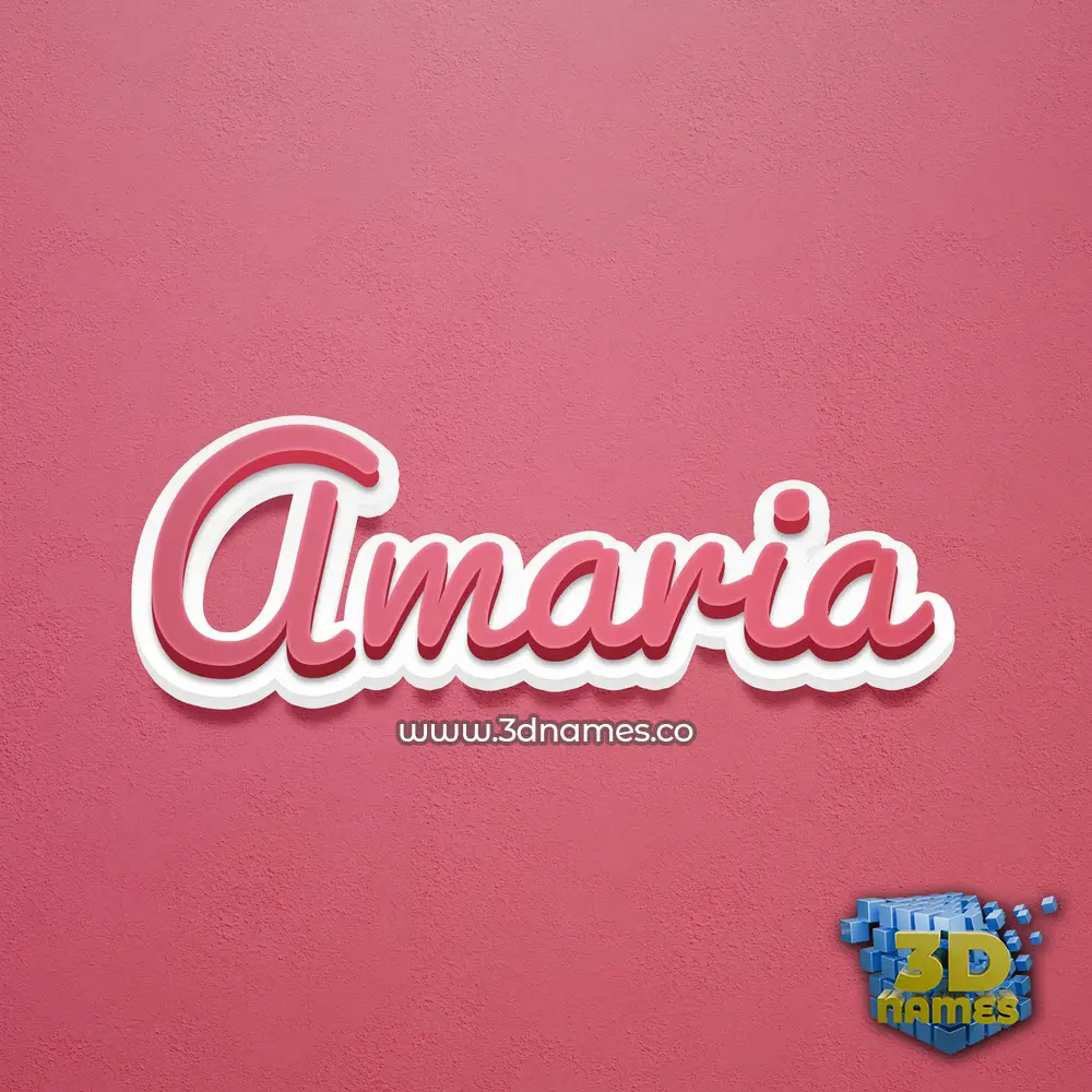 amaria in Red Scribble style - 3D name wallpaper