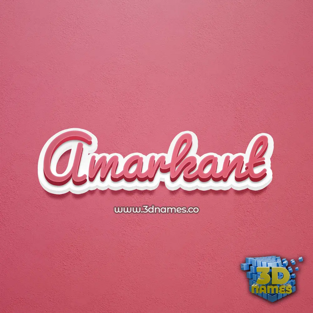 amarkant in Red Scribble style - 3D name wallpaper