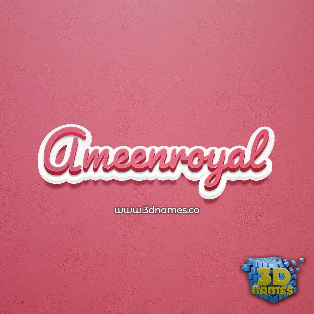 ameenroyal in Red Scribble style - 3D name wallpaper ameenroyal in Red Scribble style - 3D name wallpaper