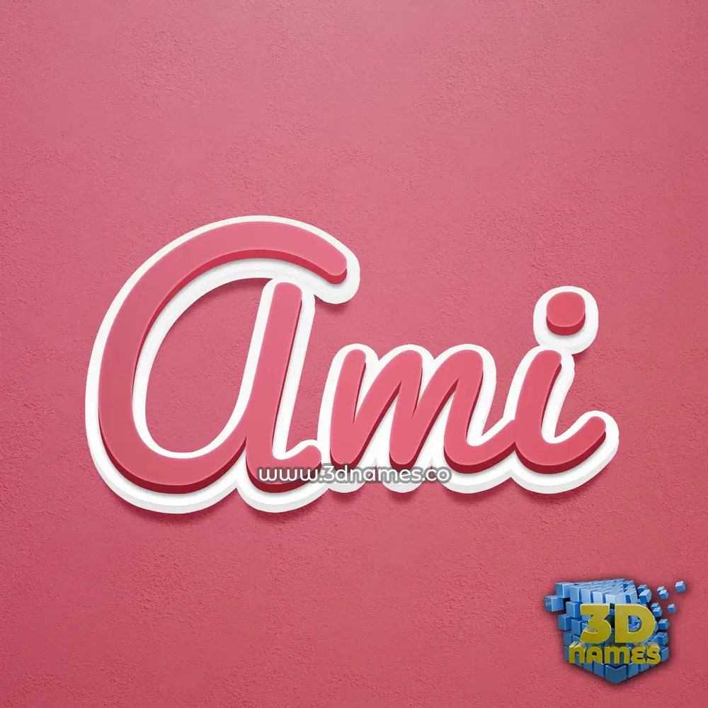 ami in Red Scribble style - 3D name wallpaper ami in Red Scribble style - 3D name wallpaper