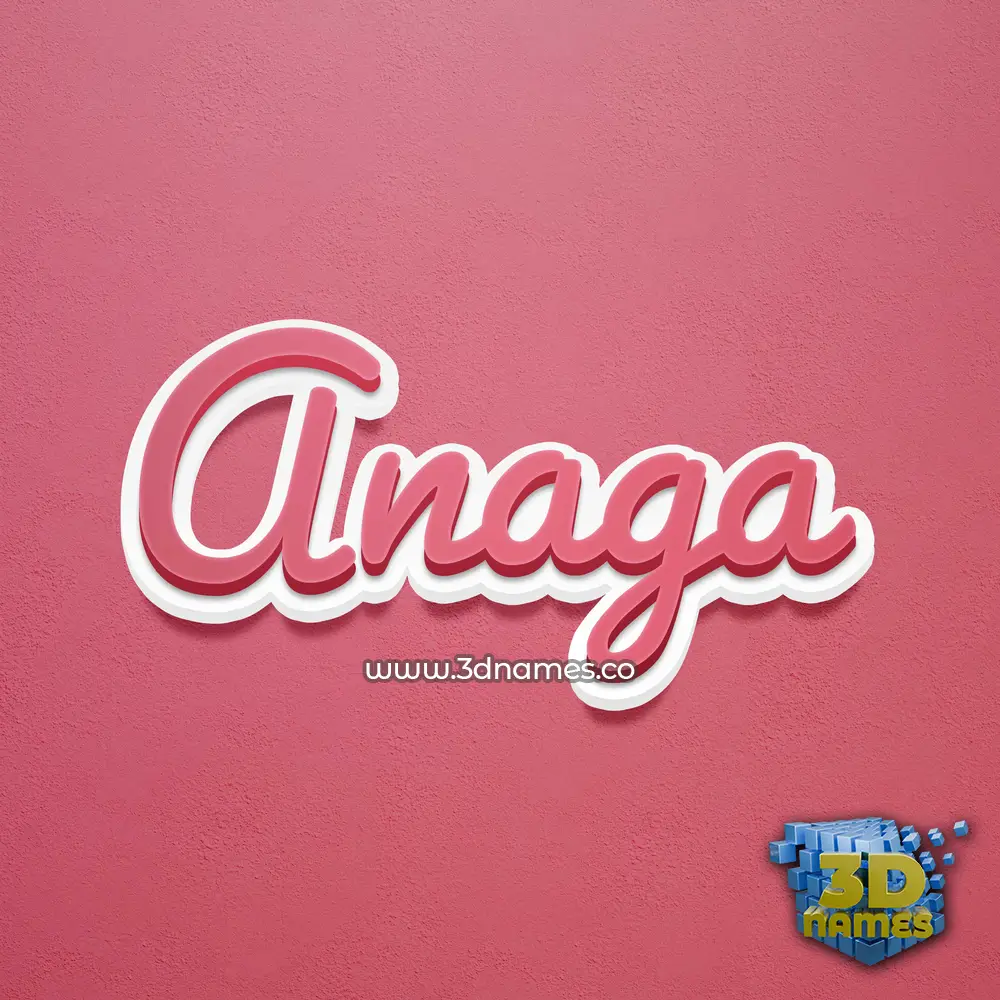 anaga in Red Scribble style - 3D name wallpaper