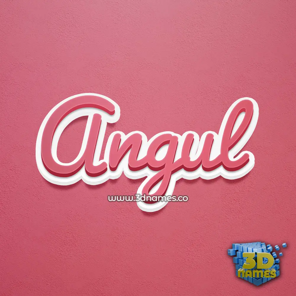 angul in Red Scribble style - 3D name wallpaper