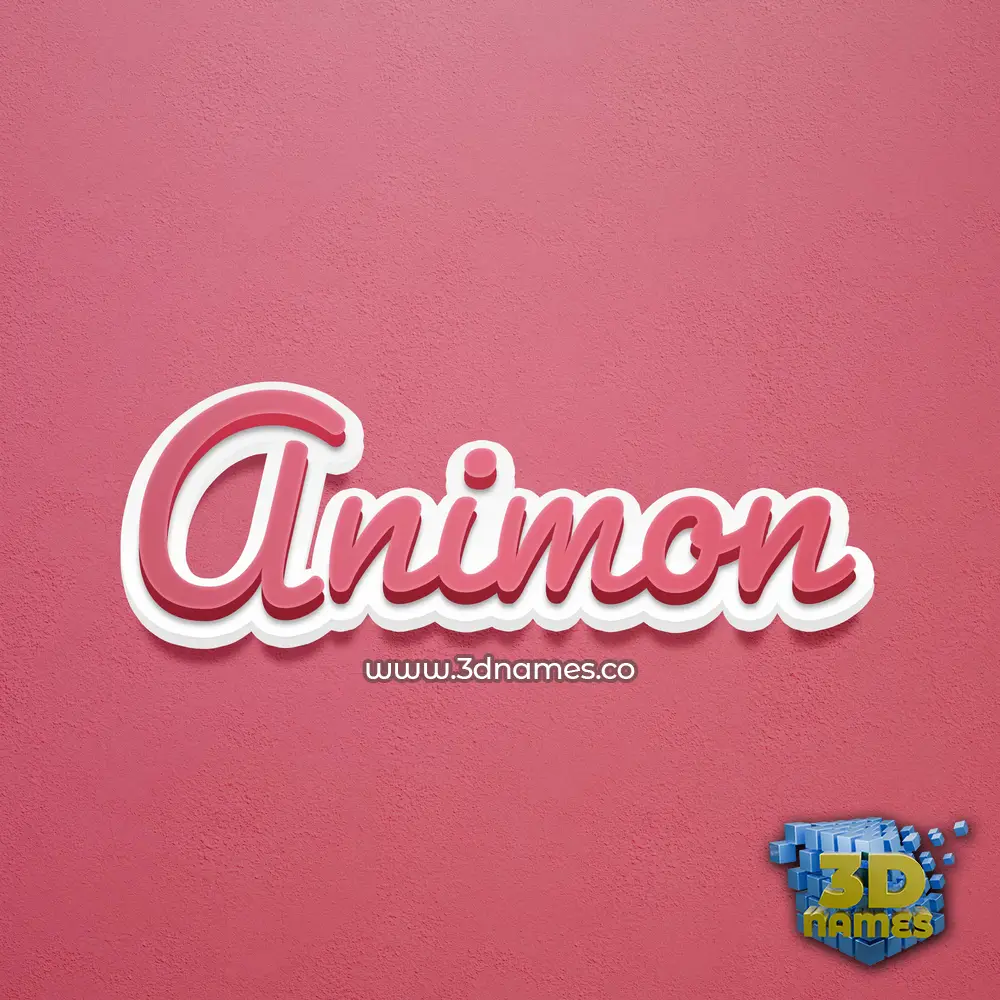 animon in Red Scribble style - 3D name wallpaper animon in Red Scribble style - 3D name wallpaper