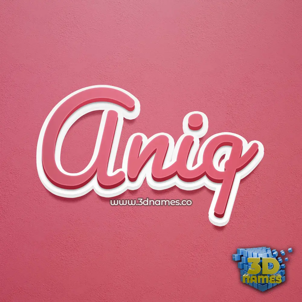aniq in Red Scribble style - 3D name wallpaper aniq in Red Scribble style - 3D name wallpaper