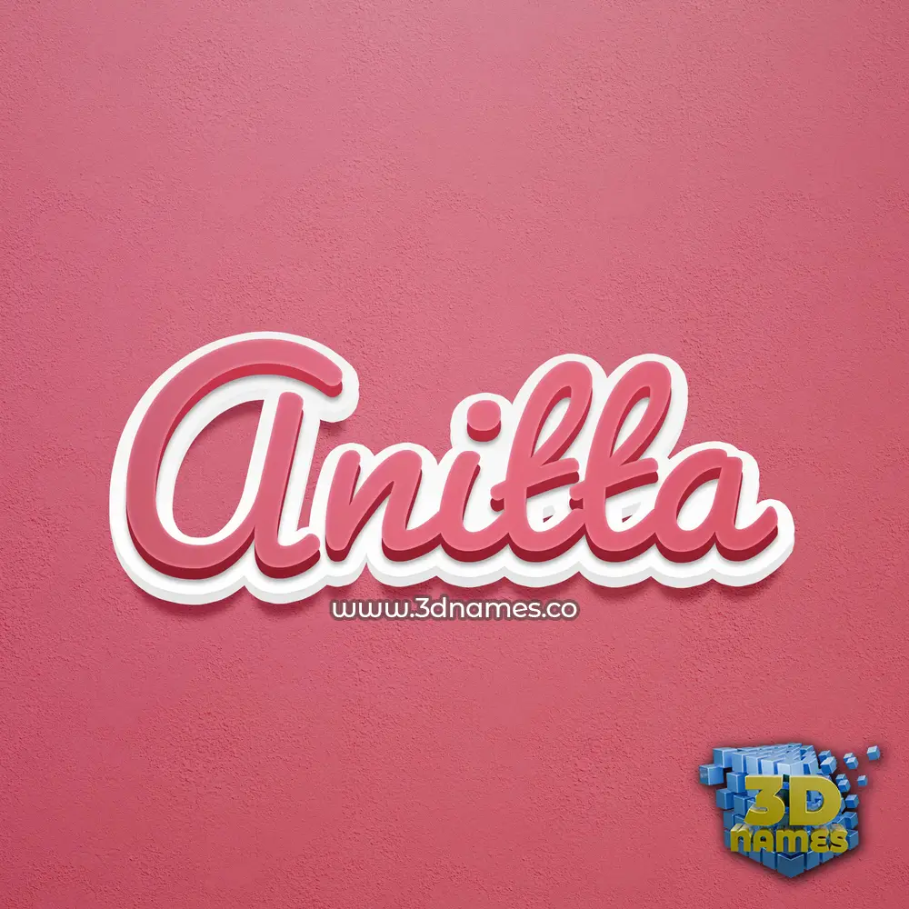 anitta in Red Scribble style - 3D name wallpaper