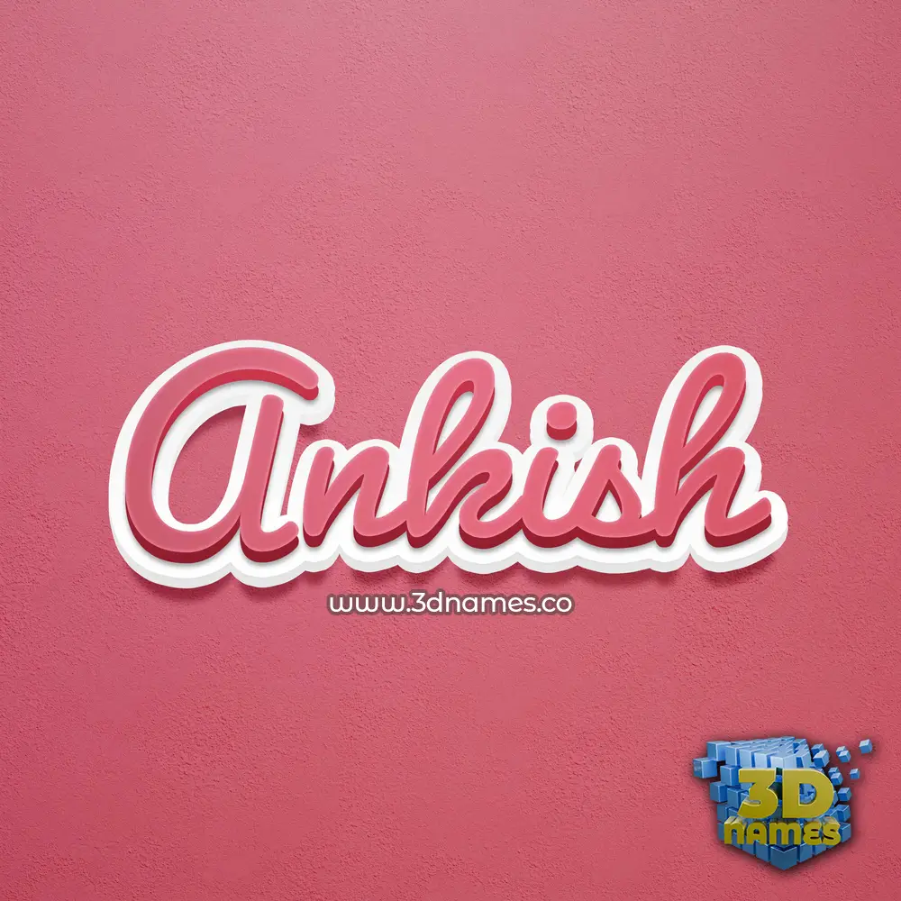 ankish in Red Scribble style - 3D name wallpaper ankish in Red Scribble style - 3D name wallpaper