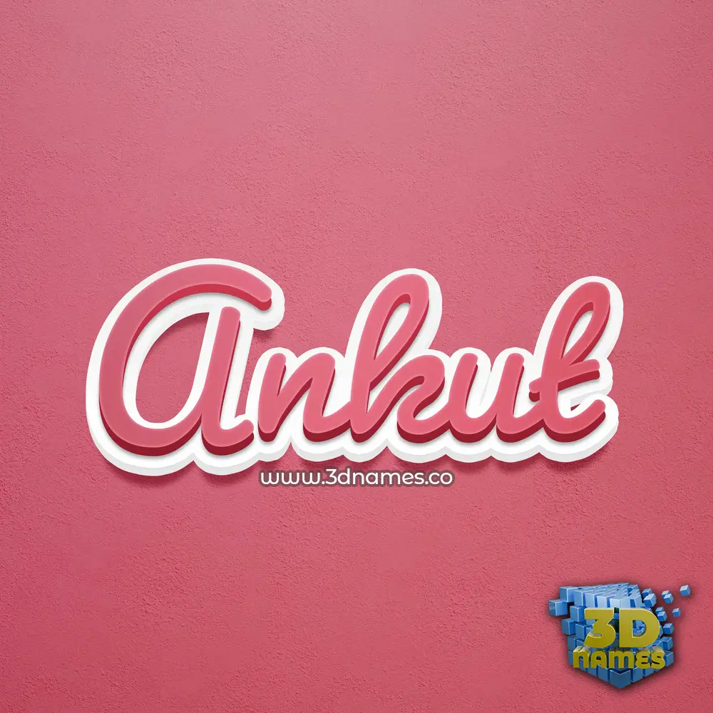 ankut in Red Scribble style - 3D name wallpaper