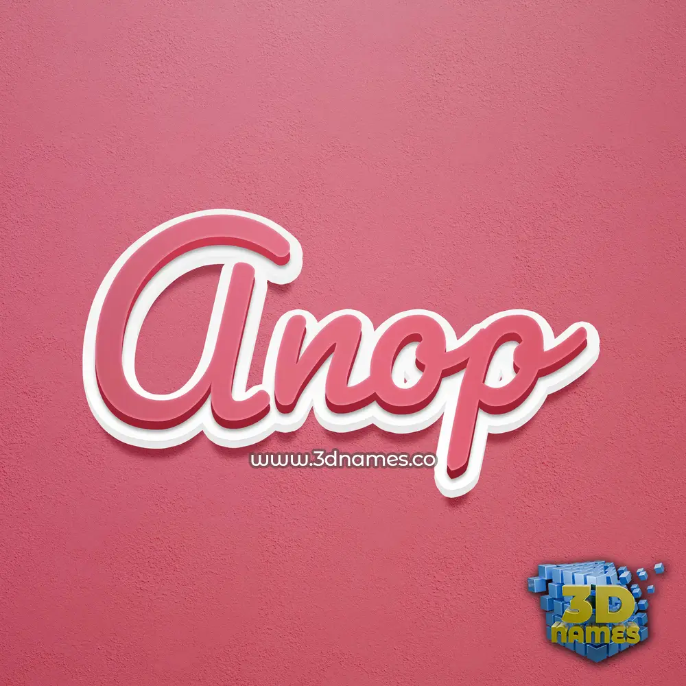 anop in Red Scribble style - 3D name wallpaper anop in Red Scribble style - 3D name wallpaper