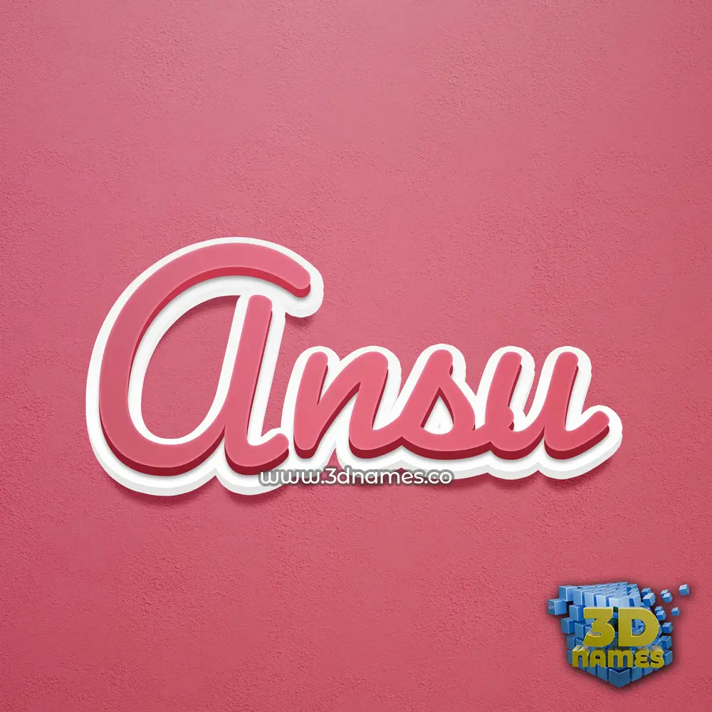 ansu in Red Scribble style - 3D name wallpaper ansu in Red Scribble style - 3D name wallpaper