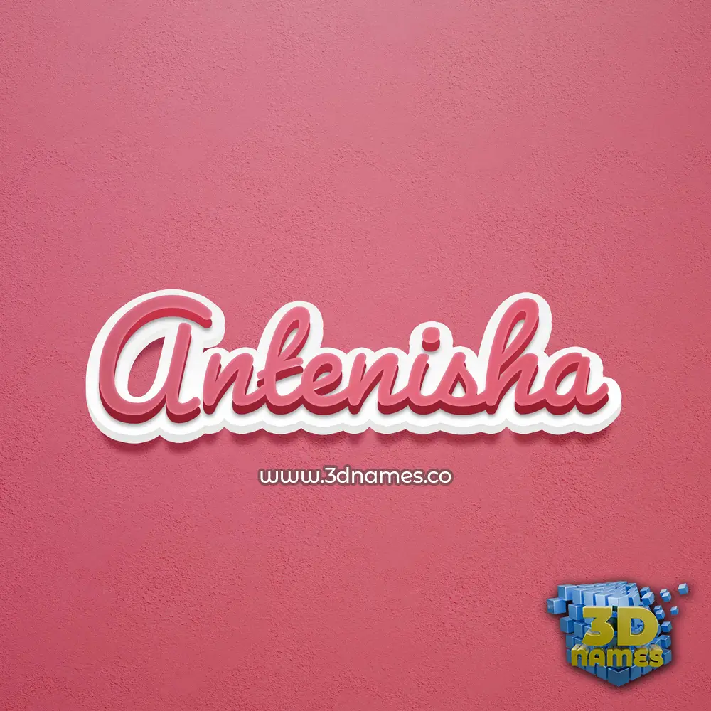 antenisha in Red Scribble style - 3D name wallpaper antenisha in Red Scribble style - 3D name wallpaper