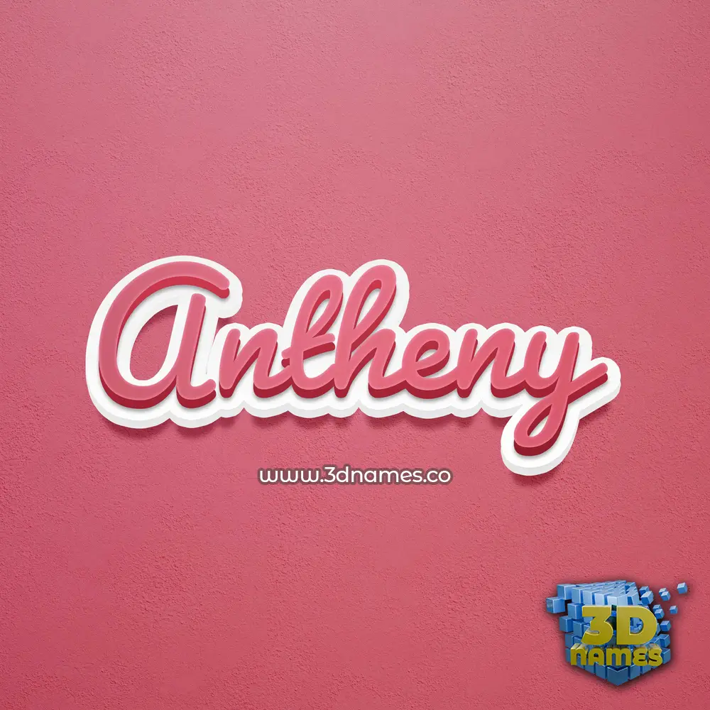 antheny in Red Scribble style - 3D name wallpaper antheny in Red Scribble style - 3D name wallpaper