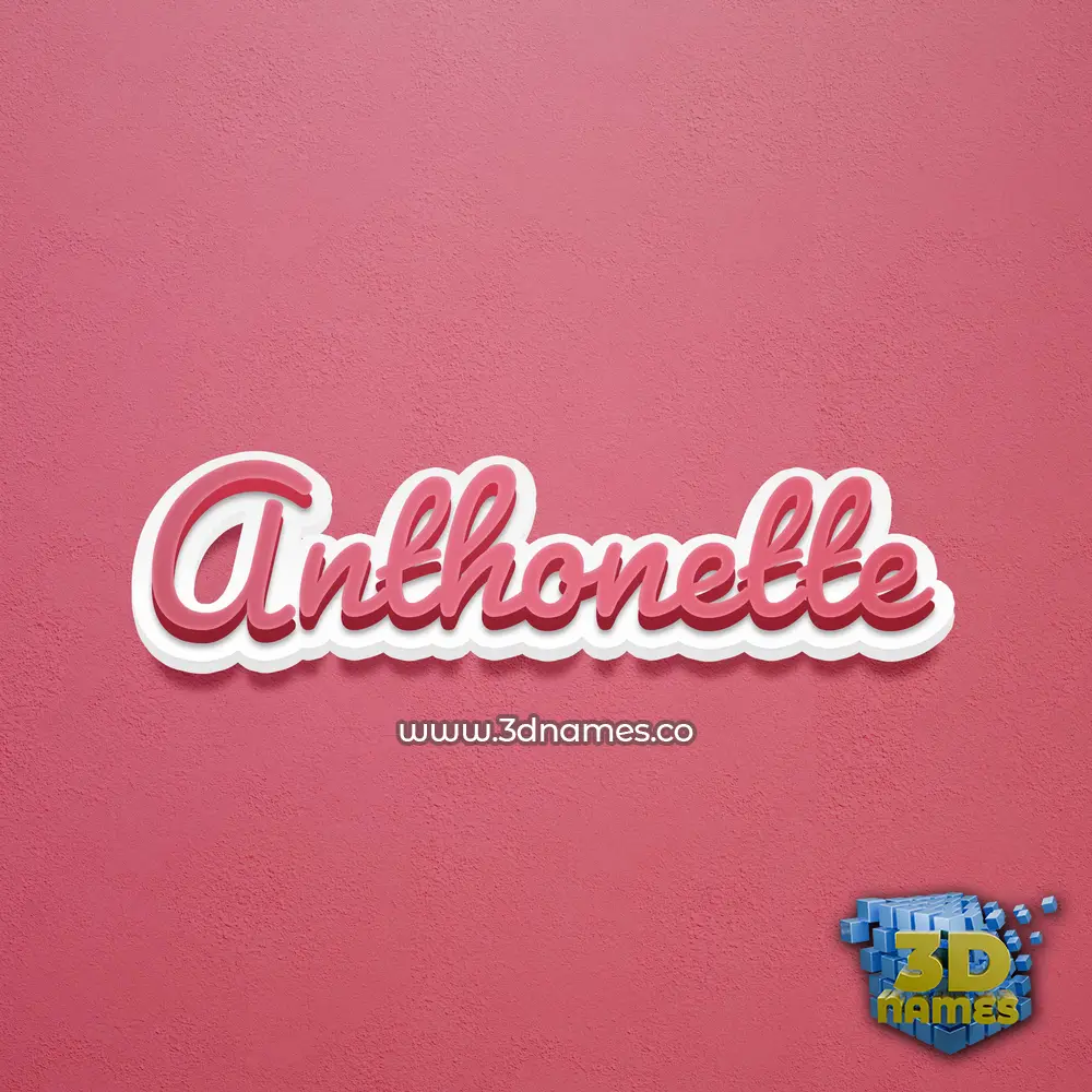 anthonette in Red Scribble style - 3D name wallpaper
