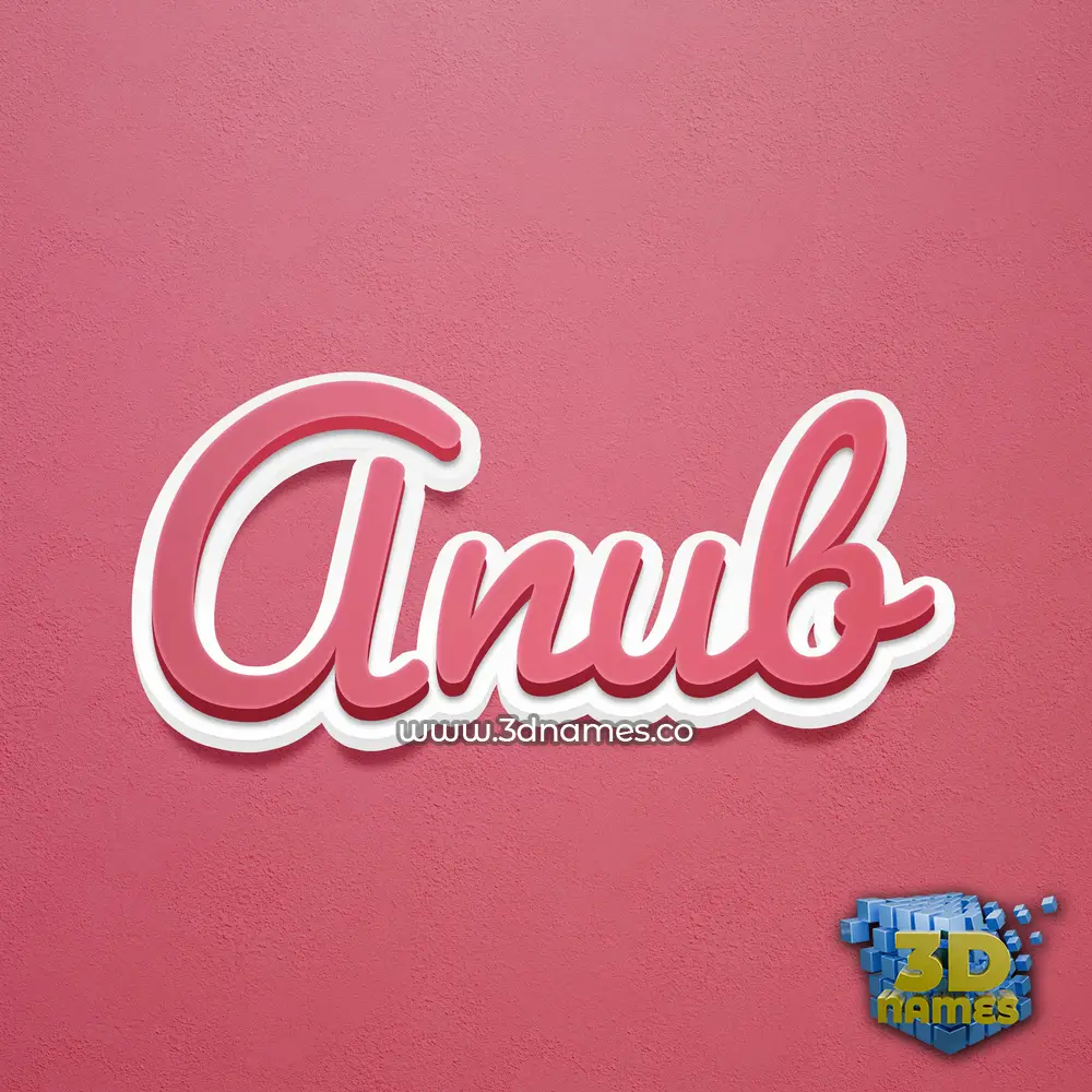 anub in Red Scribble style - 3D name wallpaper anub in Red Scribble style - 3D name wallpaper