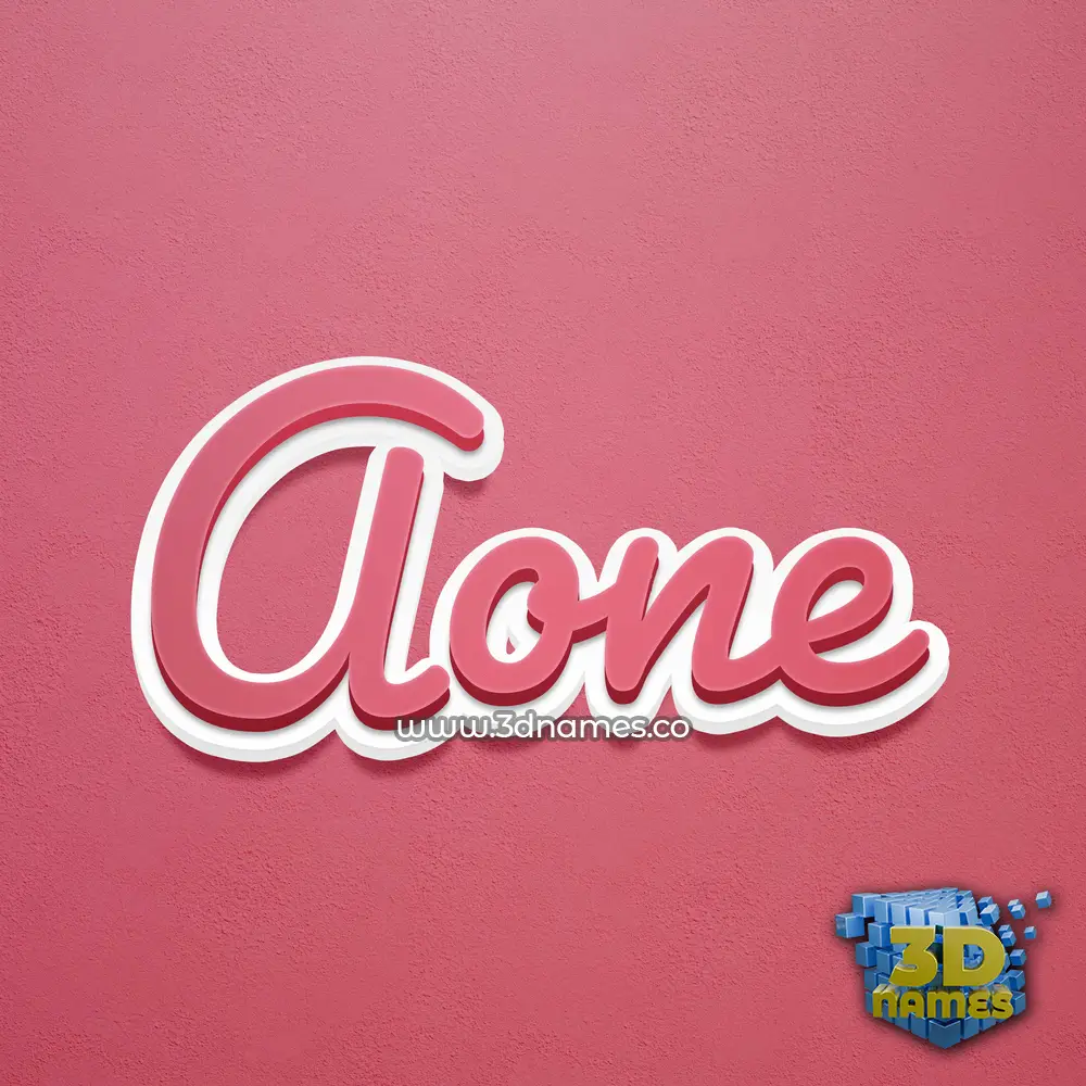 aone in Red Scribble style - 3D name wallpaper
