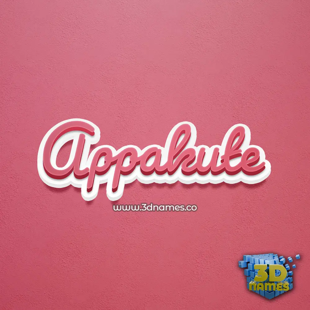 appakute in Red Scribble style - 3D name wallpaper appakute in Red Scribble style - 3D name wallpaper