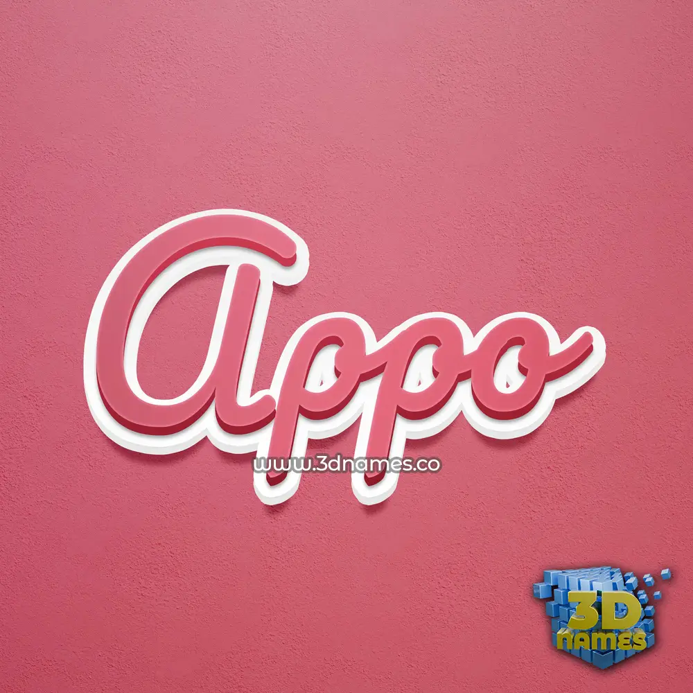 appo in Red Scribble style - 3D name wallpaper appo in Red Scribble style - 3D name wallpaper
