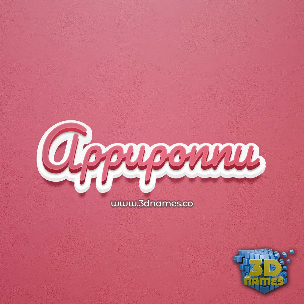appuponnu in Red Scribble style - 3D name wallpaper appuponnu in Red Scribble style - 3D name wallpaper